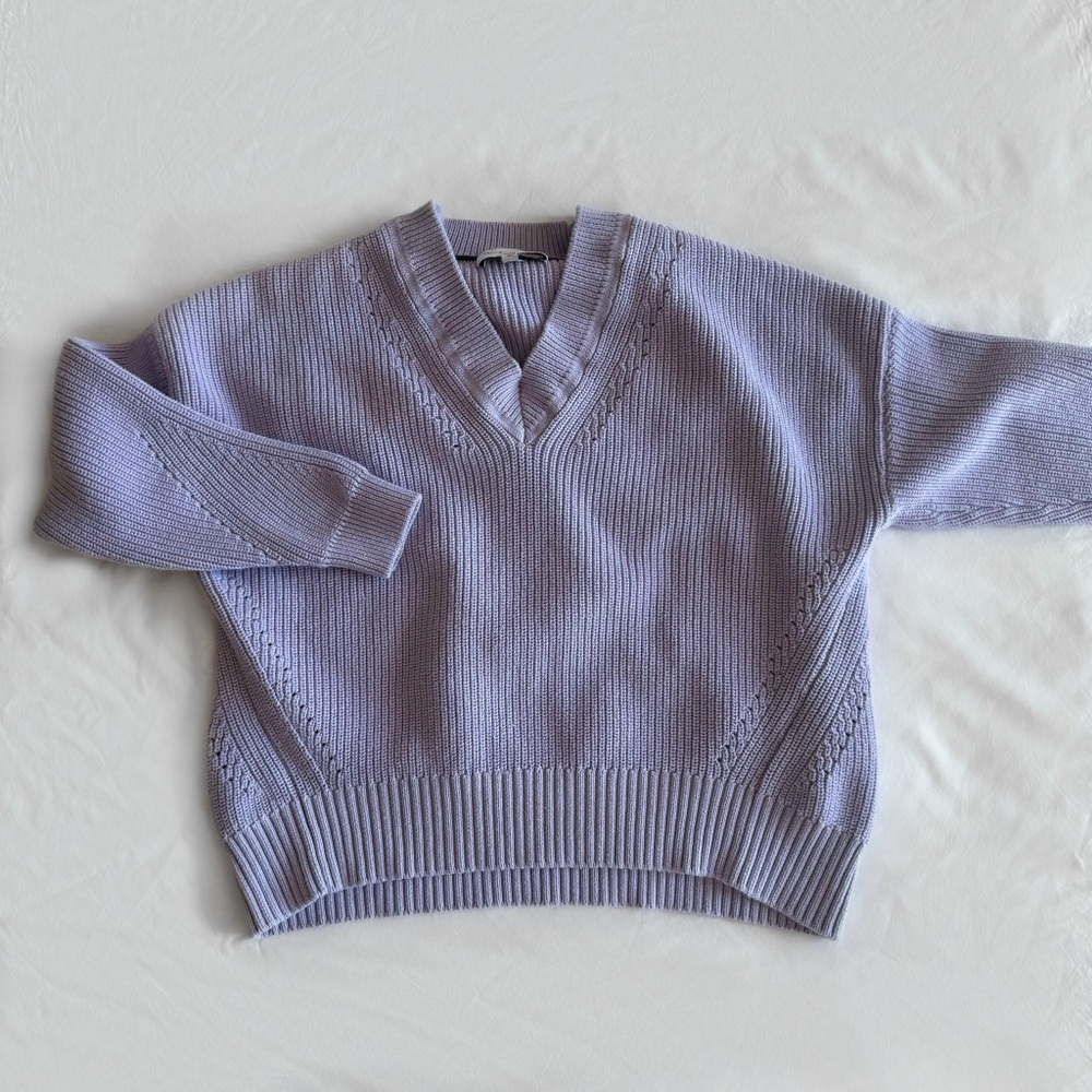 Anthropologie lavender knit sweater